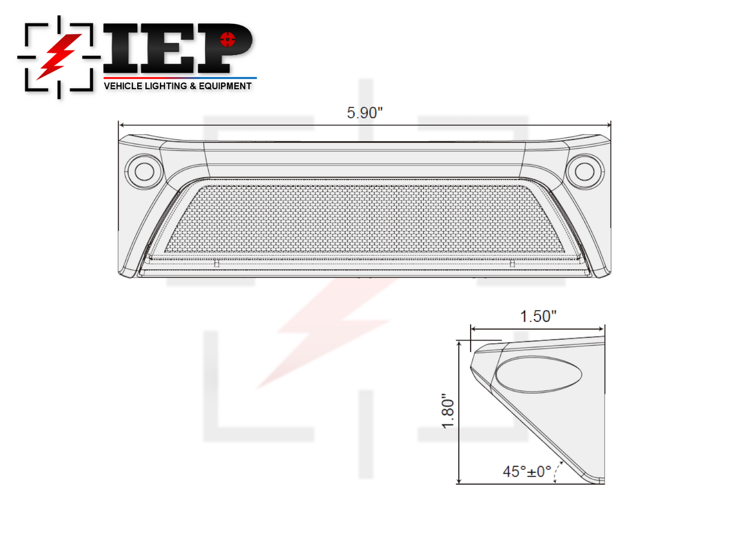 45 Degree Angled Surface Mount LED Work Light