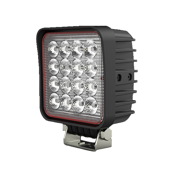 16-LED Work Light RE Series - Square 2100LM Flood