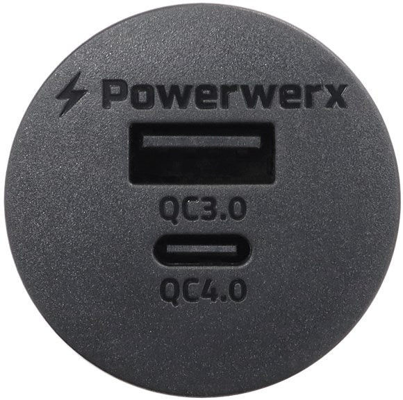 Panel Mount Combination USB QC3.0 and USB Type CQC4.0 Fast Device Charger