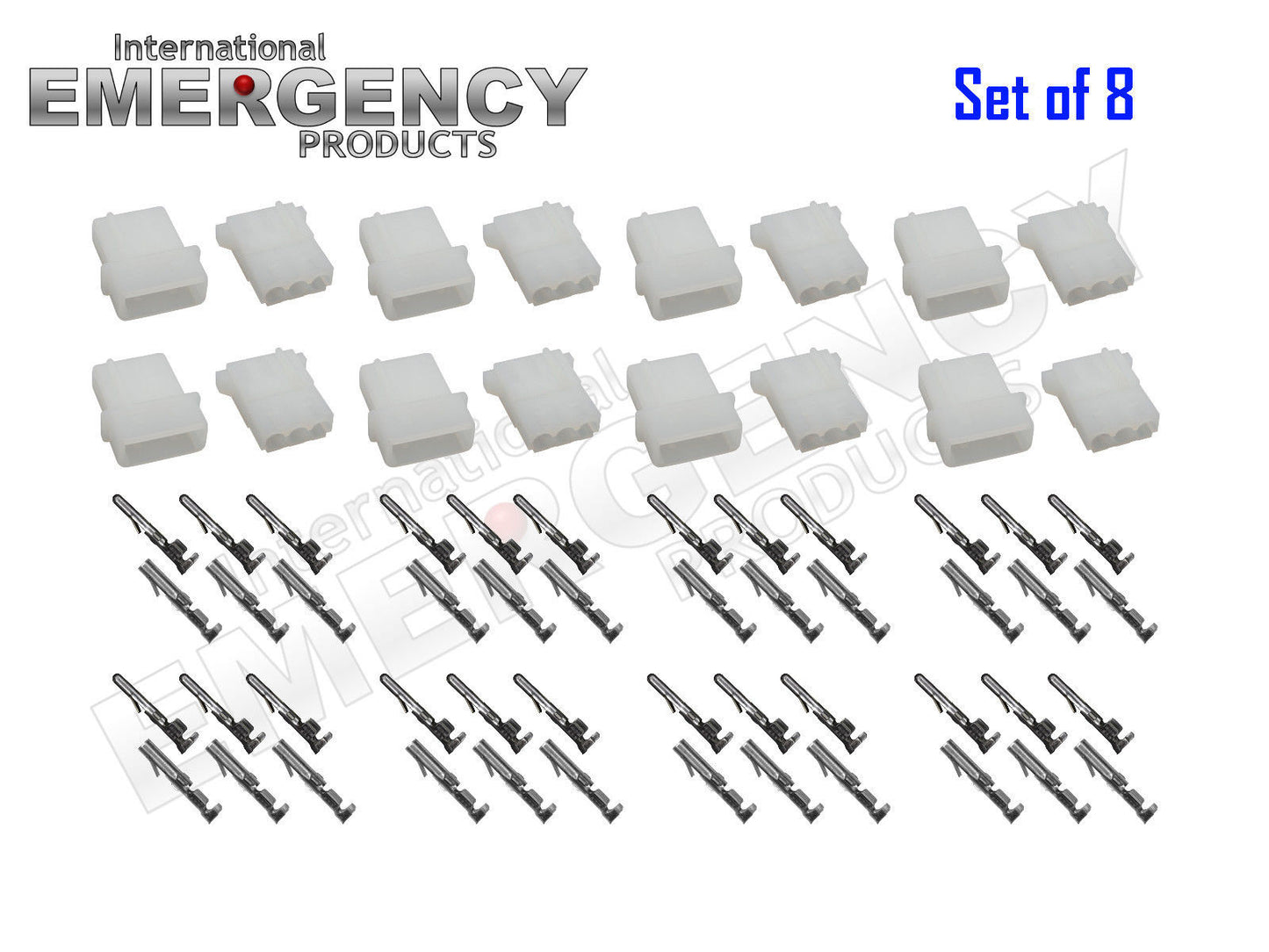 3-Pin Connector Sets for Strobe AMP Power Supplies, Bulbs, and Cables