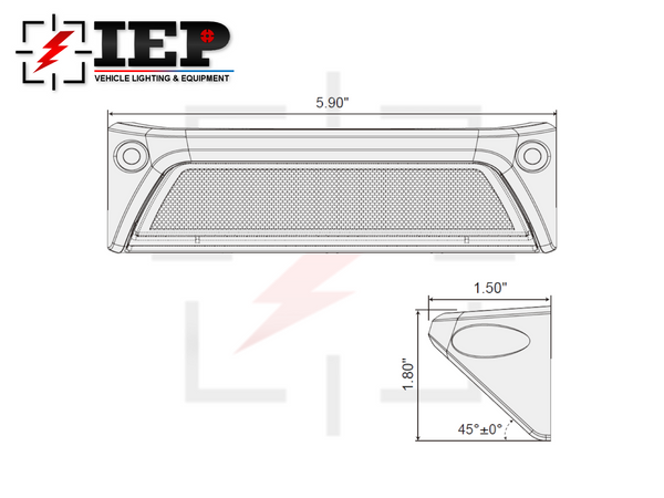 45 Degree Angled Surface Mount LED Work Light