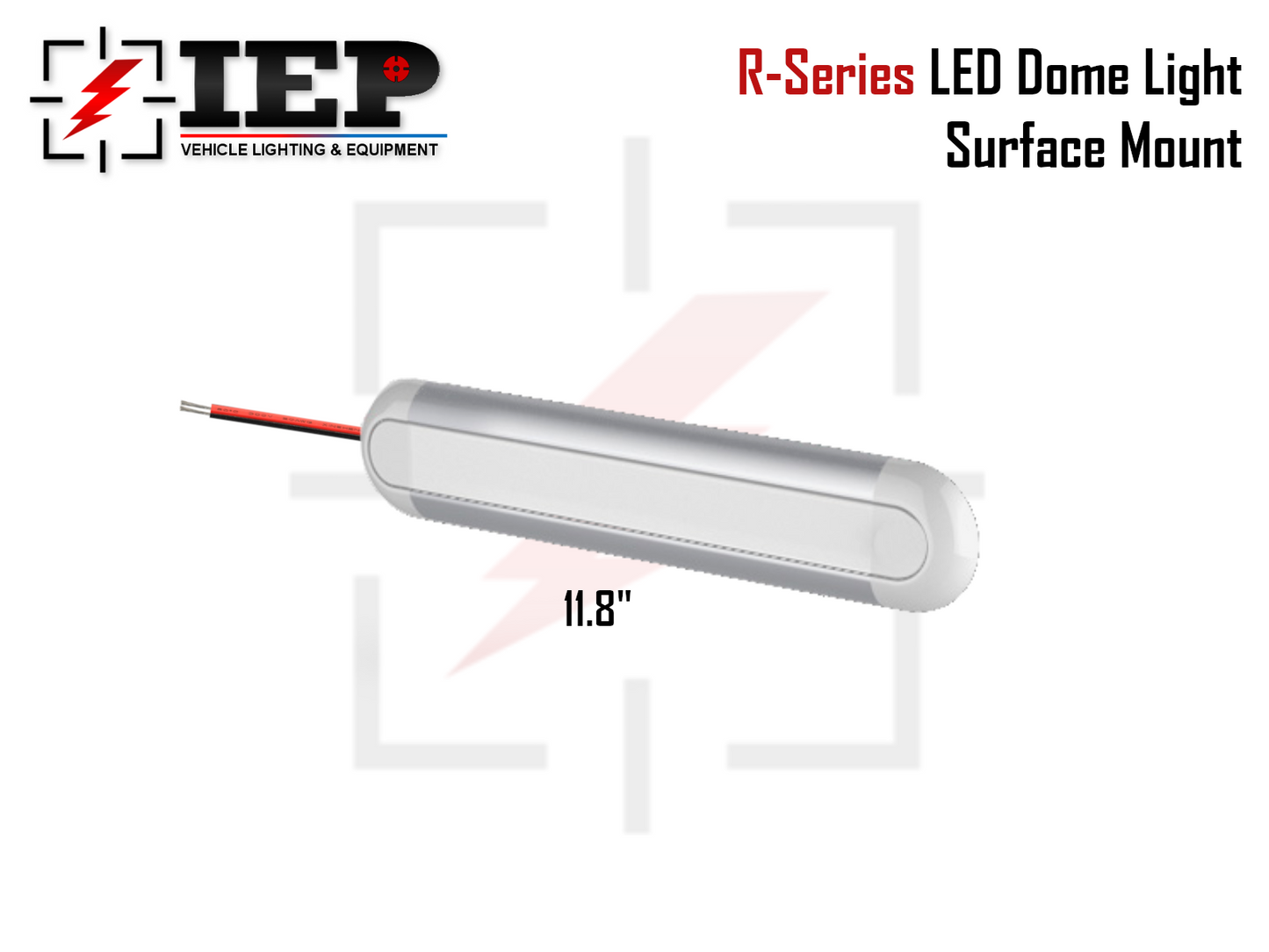 6.3", 11.8" & 23.5" LED Exterior & Interior DOME Light R-Series Surface Mount WHITE