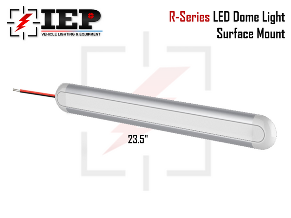 6.3", 11.8" & 23.5" LED Exterior & Interior DOME Light R-Series Surface Mount WHITE