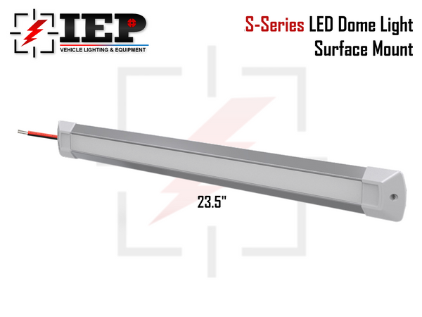 11.8" & 23.6" LED Exterior & Interior DOME Light S-Series Surface Mount WHITE