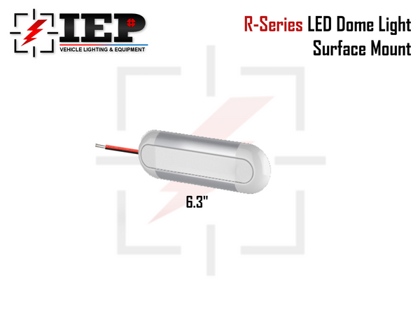6.3", 11.8" & 23.5" LED Exterior & Interior DOME Light R-Series Surface Mount WHITE