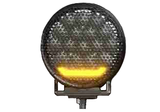 Ultra Bright Work Light UB Series - ROUND 5,600 LM Flood Beam RED/AMB Position Light