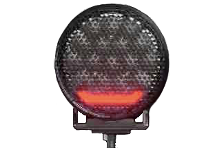 Ultra Bright Work Light UB Series - ROUND 5,600 LM Flood Beam RED/AMB Position Light