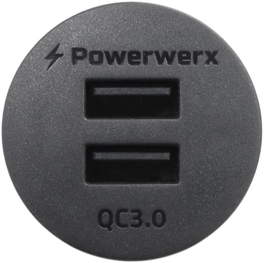 Panel Mount Dual USB QC3.0 Device Charger for 12/24V Systems