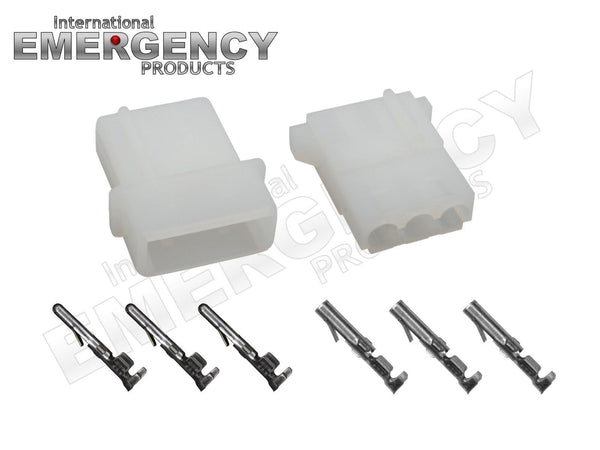 3-Pin Connector Sets for Strobe AMP Power Supplies, Bulbs, and Cables