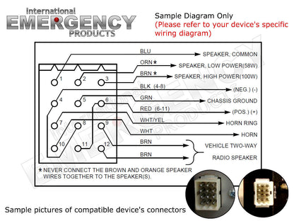 12 Pin Connector Plug for Federal Signal Smart Siren SS2000-SS PA300 Vista SS200