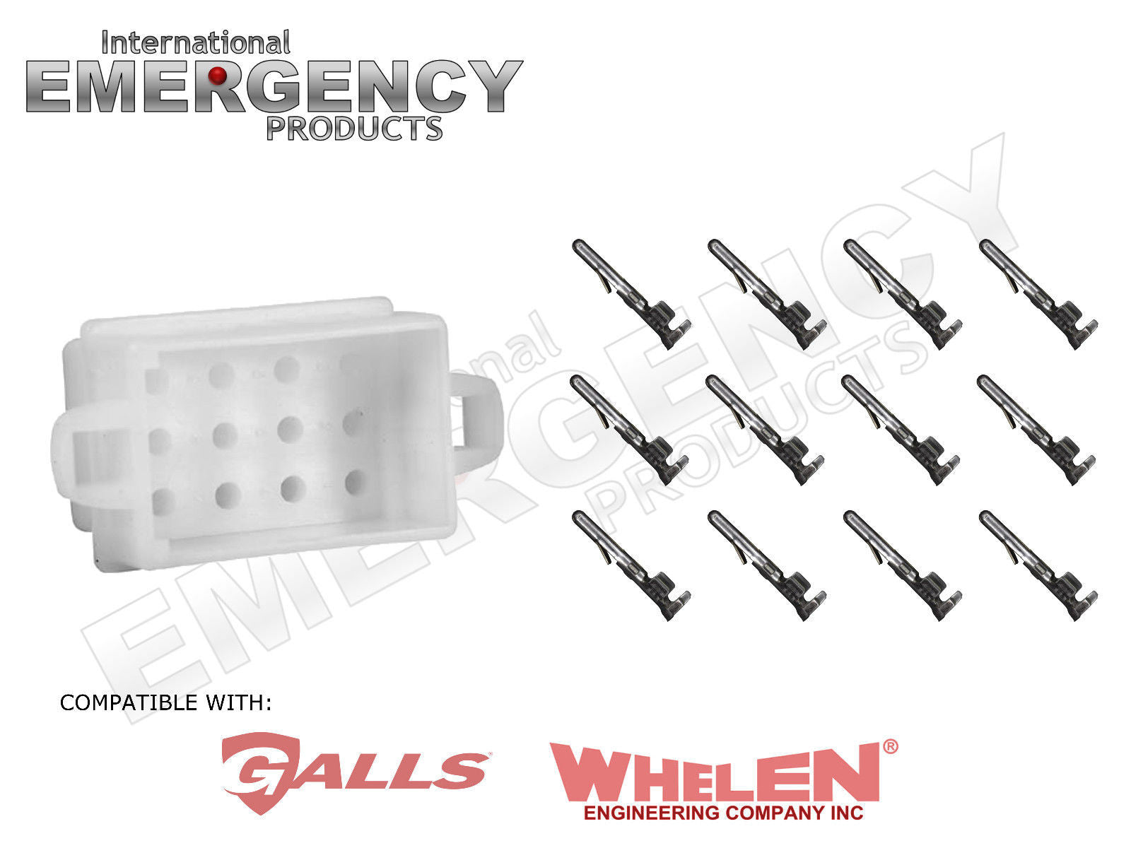 12 Pin Connector Plug for Whelen Traffic Advisors & Sirens IEP